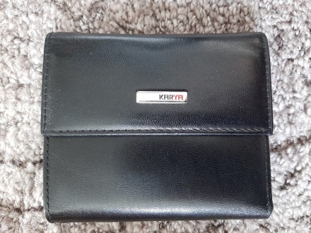 Жіночий шкіряний гаманець Karya (чорний) 

Відмінна якість 

Розмір 11,4 х 1. . фото 2