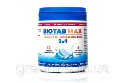 BioTab MAX 3in1 Біологічні таблетки для септиків та очисних споруд 48 + 4 БЕЗКОШ. . фото 6