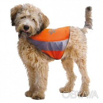 Жакет світловідбиваючий Croci Visibility, для собак, помаранчевий, розмір SСвето. . фото 1