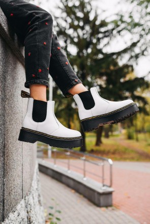 
Женские ботинки белые зимние Dr. Martens Jadon 
Dr. Martens — это лучшая обувь . . фото 4