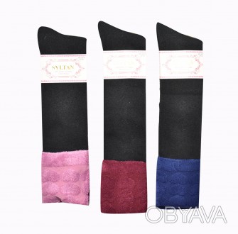 Зимние теплые женские носки, производство Китай. Хорошее качество нитки и плетен. . фото 1