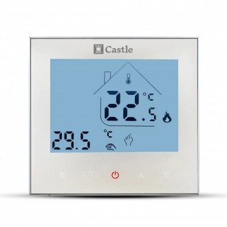 Терморегулятор Castle AC605H Белый - настенный программируемый для теплого пола. Ковель. фото 1 Терморегулятор Castle AC605H Белый - настенный программируемый для теплого пола. Ковель. фото 1