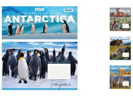 А5/60 лін. 1В Earth animal, зошит дя записів 10 шт. у уп. //. Харків. фото 1