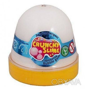 Лизун-антистрес TM Mr.Boo Crunchy slime BubbleGum 120г./24/ ТМ "ОКТОо" 80090 ish. . фото 1