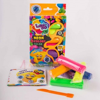 Набір тіста для ліплення TM Lovin'Do Асорті 6 кольорів Неон ОКТО /30/. Харків. фото 1