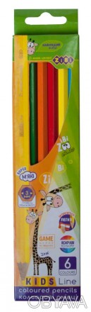 Цветные карандаши, 6 цв, KIDS LINE по 2 упак. ZB.2413 ZB.2413 ish 
Отправка това. . фото 1