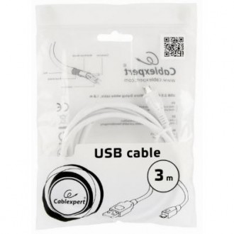 Тип - кабель; тип Вход - USB 2.0; тип Выход - micro USB; длина - 3 м; Цвет - бел. . фото 5