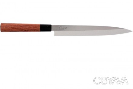 Характерики
Нож: шеф, японський
Довжина леза: 210 мм
Лаза. Нержавіюча сталь Daid. . фото 1