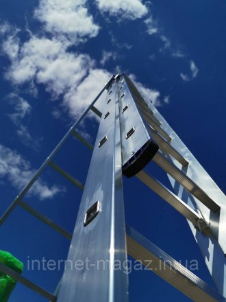 Алюминиевая трехсекционная универсальная лестница может использоваться как раздв. . фото 7