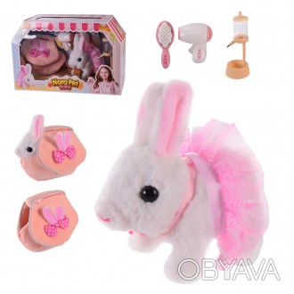 Мягкая интеракт. игрушка 933-25E (12шт/2) кролик, в наборе сумочка, акс-ры, в ко. . фото 1