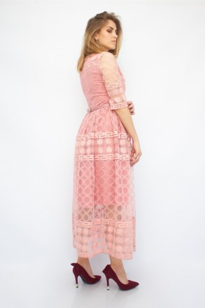 
Стильное женское платье Ons Line, производство Турция. Платье розового цвета. К. . фото 3