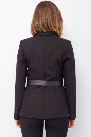 
Классический пиджак Vivento черного цвета. Пиджак приталенный, воротник отложно. . фото 5