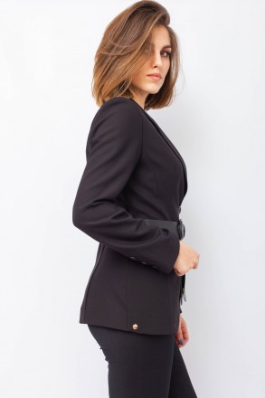 
Классический пиджак Vivento черного цвета. Пиджак приталенный, воротник отложно. . фото 3