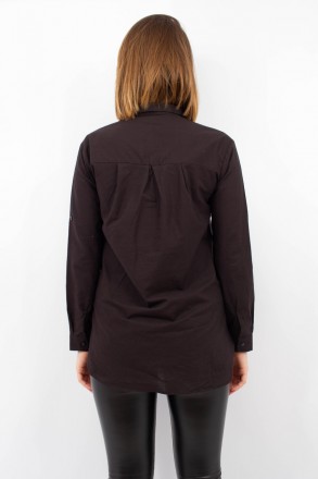 
Легкая рубашка Sheparis черного цвета с принтом в виде фото, производство Турци. . фото 5