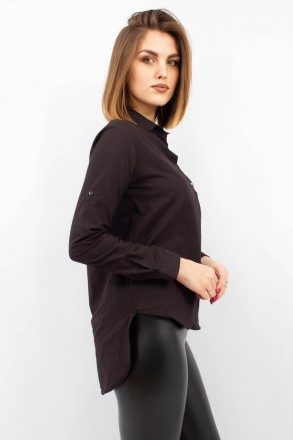 
Легкая рубашка Sheparis черного цвета с принтом в виде фото, производство Турци. . фото 4