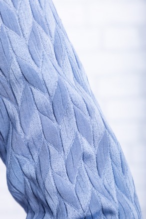 
Стильное платье производство Турция. Платье голубого цвета с несъемным украшени. . фото 5