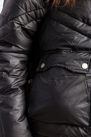 
Оригинальная куртка Evenjus. Куртка зимняя, укороченная. Ткань матовая, материа. . фото 5
