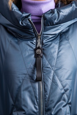 
Демисезонная куртка Visdeer средней длины, оригинального светло-синего цвета бо. . фото 5