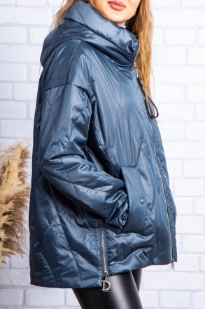 
Демисезонная куртка Visdeer средней длины, оригинального светло-синего цвета бо. . фото 3