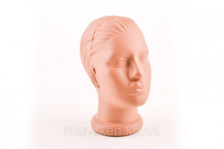Манекен об'ємний голова жіноча.
Матеріал - високоякісний гіпоалергенний пластмас. . фото 2
