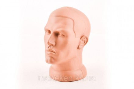 Манекен об'ємний голова чоловіча
Матеріал - високоякісний гіпоалергенний пластма. . фото 2
