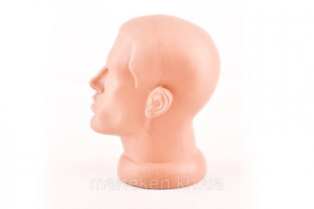 Манекен об'ємний голова чоловіча
Матеріал - високоякісний гіпоалергенний пластма. . фото 4