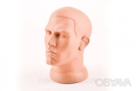 Манекен об'ємний голова чоловіча
Матеріал - високоякісний гіпоалергенний пластма. . фото 1