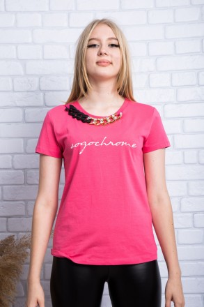 
Оригинальная женская футболка малинового цвета, производство Турция. Футболка п. . фото 2