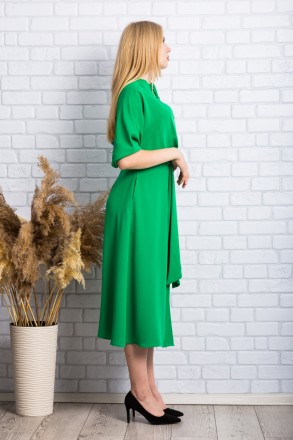 
Стильное платье производство Турция. Крой приталенный, длина средняя, юбка раск. . фото 3