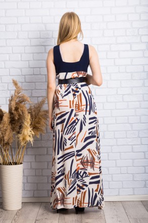 
Летнее платье сарафан производство Турция. Крой прямой, длина длинная, юбка рас. . фото 4