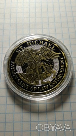 Памятна монета поліція США. Монета нова. Капсула не відкривалася. Розмір: 40*3 м. . фото 1