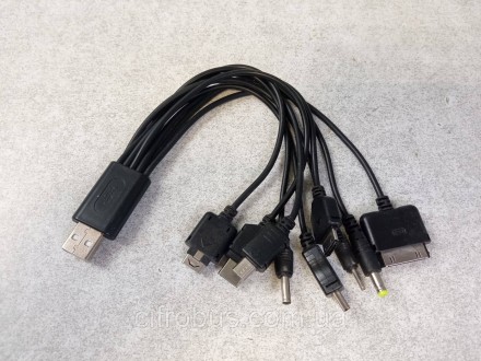 Универсальная USB-зарядка для телефонов 10в1 (кабель)/ Зарядный кабель совместим. . фото 2