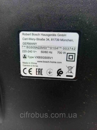 Пылесос безмешковые Bosch BGS05A225 - современный компактный и легкий аппарат, п. . фото 7