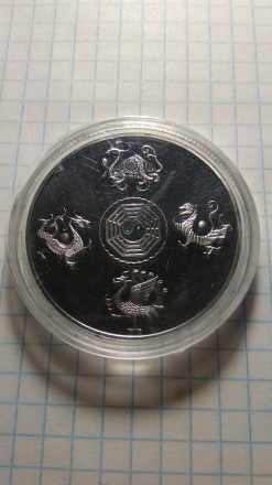 Колекційна посрібнена монета із зображенням тигра. Монета нова. Капсула не відкр. . фото 3
