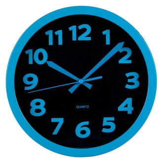 Настенные часы Technoline WT7420 Blue с яркими голубым корпусом, цифрами и стрел. . фото 4