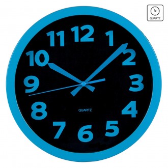 Настенные часы Technoline WT7420 Blue с яркими голубым корпусом, цифрами и стрел. . фото 3