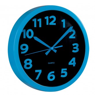 Настенные часы Technoline WT7420 Blue с яркими голубым корпусом, цифрами и стрел. . фото 5