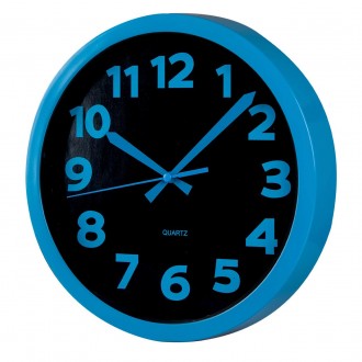 Настенные часы Technoline WT7420 Blue с яркими голубым корпусом, цифрами и стрел. . фото 2