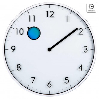 Довольно необычная модель настенных часов Technoline WT7630 White вместо часовой. . фото 2