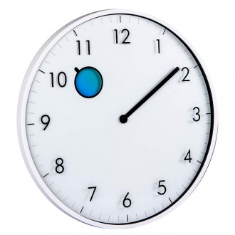 Довольно необычная модель настенных часов Technoline WT7630 White вместо часовой. . фото 6