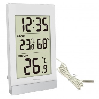 Термогигрометр с будильником и выносным температурным проводным сенсором Technol. . фото 3