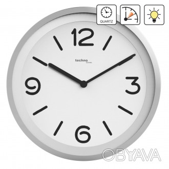 Настенные часы Technoline WT7400 Silver с подсветкой циферблата в темное время с. . фото 1