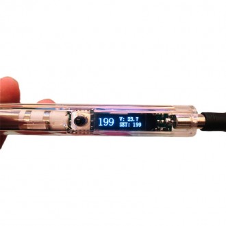 Портативный паяльник Mini T12 OLED мощностью 72 Ватта с регулировкой температуры. . фото 5