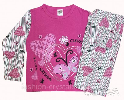 
затишна красива піжамка для дівчинки на 2-4 роки на байку, тепленька, кофточка . . фото 1