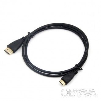 
Кабель HDMI mini HDMI 1.8 метрів для підключення планшетів, ігрових консолей та. . фото 1