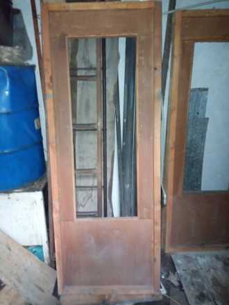 1) Блок дверний глухий у зборі, лутка та каркас дверного полотна із сосни, зовні. . фото 3