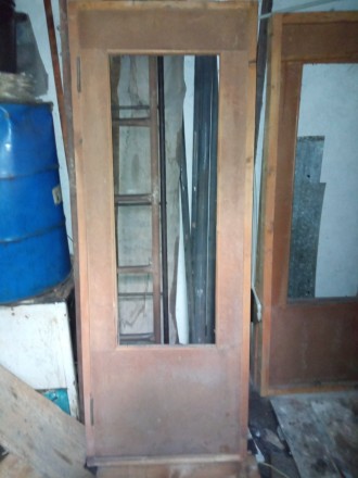1) Блок дверний глухий у зборі, лутка та каркас дверного полотна із сосни, зовні. . фото 2