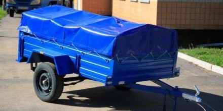 Тент на легковой прицеп АМС 2,30 х 1,35 ПВХ Еврофура. Барышевка. фото 1