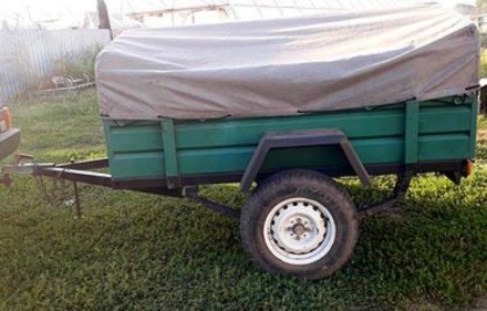 Тент на легковой прицеп БЗП- 5 2,20 х 1,30 ткань брезент. Барышевка. фото 1