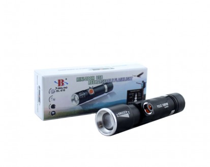 Тактический фонарик на аккумуляторе USB Police BL-616-T6 Police BL-616-T6— свет. . фото 3